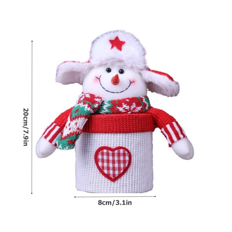 Christmas Gift Box Santa Candy Jar Table Snowman Ornaments Xmas Decorations Kids Gift Home Decor