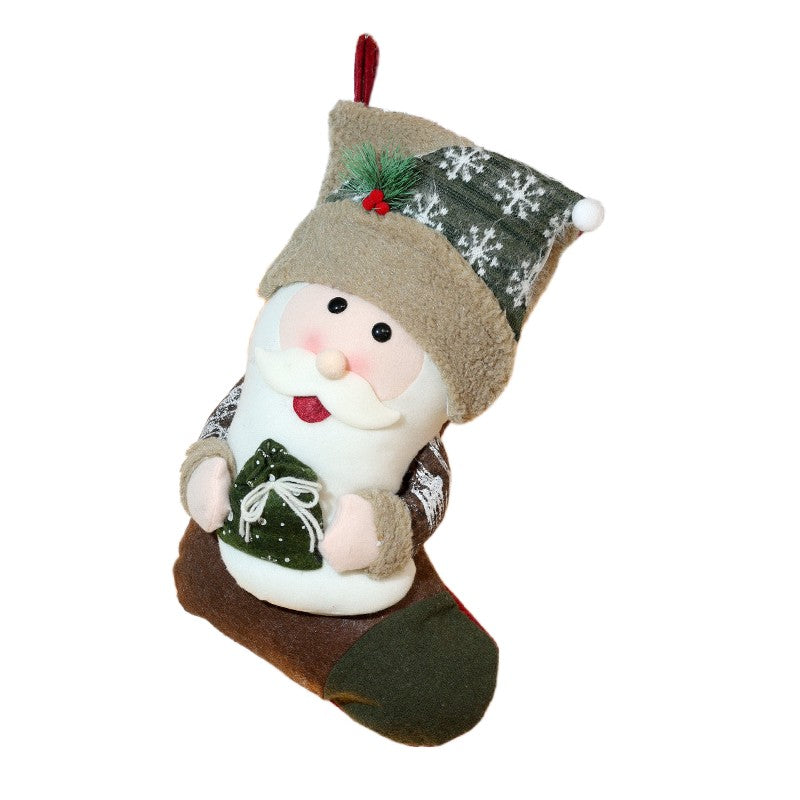Christmas Stocking Decorations Xmas Tree Hanging Ornaments Large Gift Bag Cute Snowman Candy Bag Decorative Socks