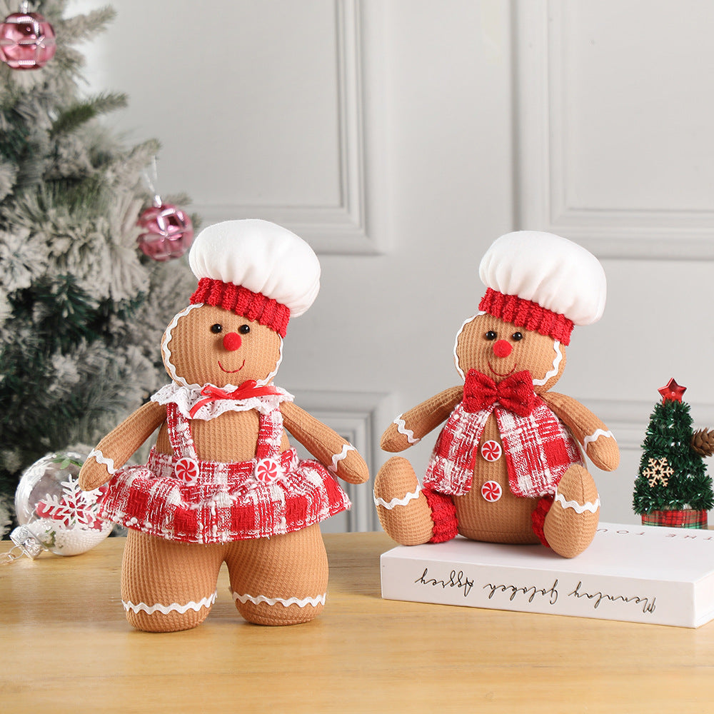 Christmas Decorations Party Doll Gingerbread Man Lovers Ornaments Xmas Tree Pendants Holiday Hangings Home Decor