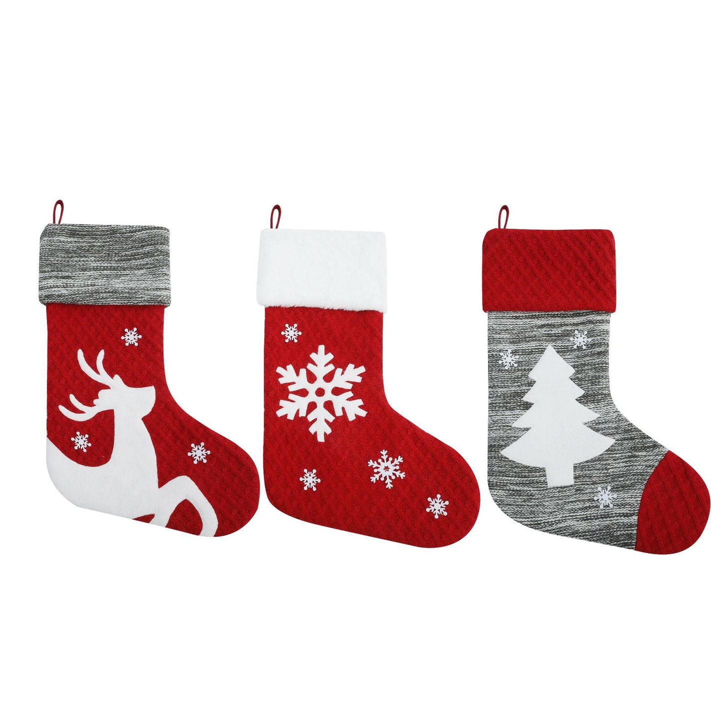 Christmas Decorations Candy Bag Embroider Christmas Stocking Gift Bag Hanging Ornaments