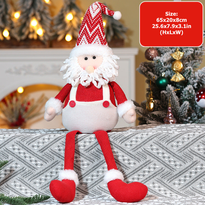 Christmas Decorations Cute Snowman Doll Longlegs Santa Ornaments Holiday Gift Festive Home Decor