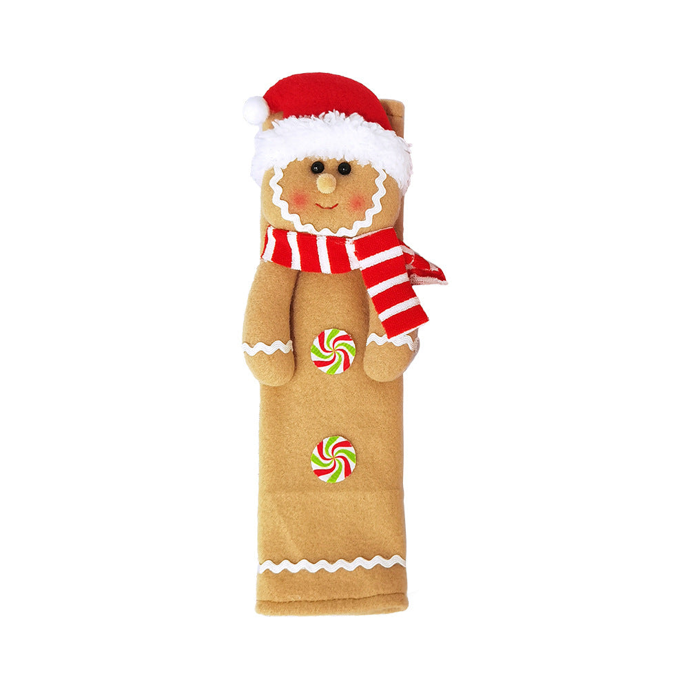 Christmas Decorations Gingerbread Man Fridge Handle Covers Festive Home Decor Xmas Gift