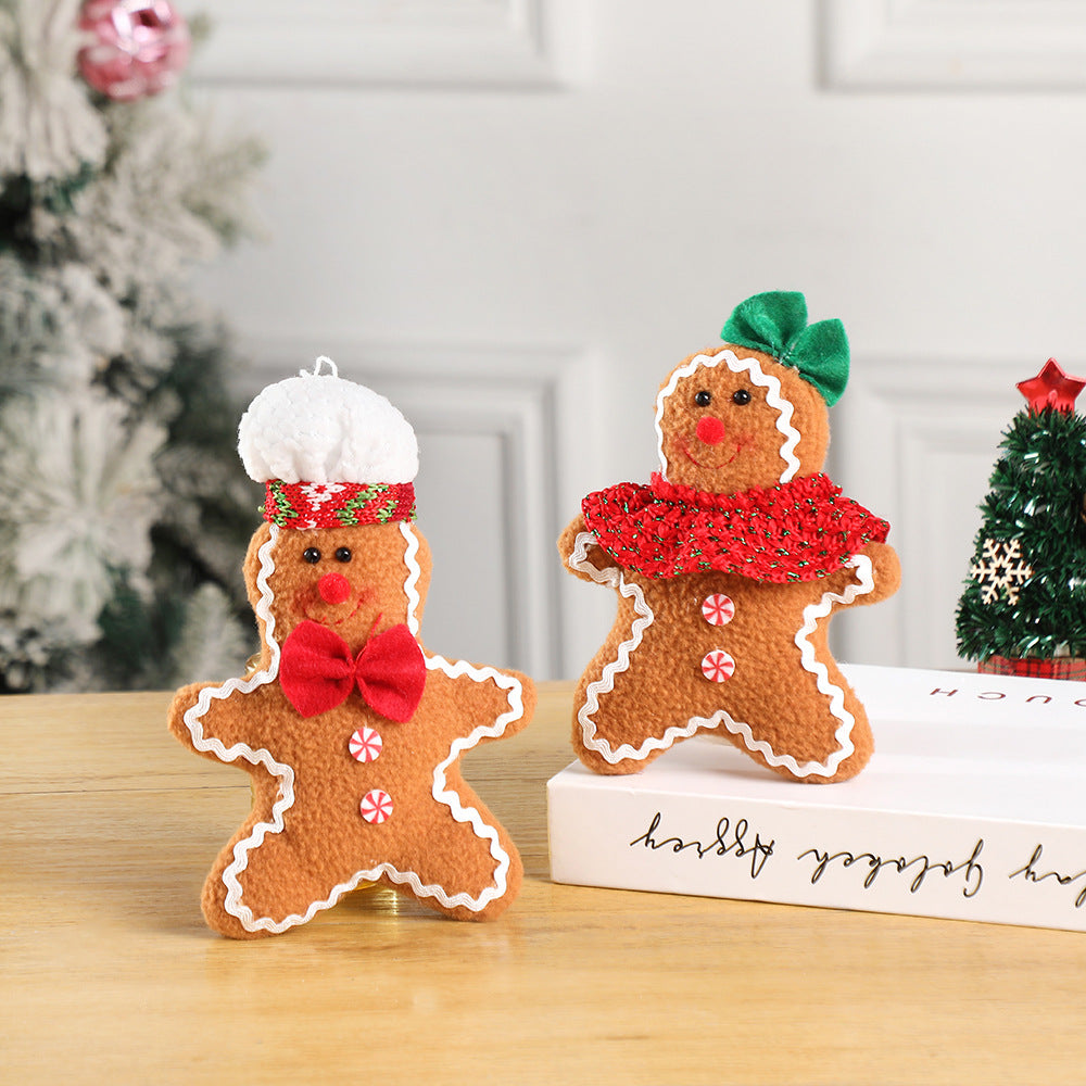 Christmas Decorations Party Doll Gingerbread Man Lovers Ornaments Xmas Tree Pendants Holiday Hangings Home Decor