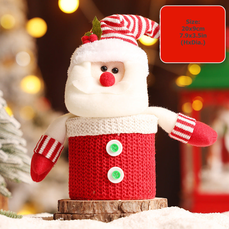 Christmas Decorations Santa Gift Box Snowman Candy Jar Holiday Desk Decor Kids Gifts