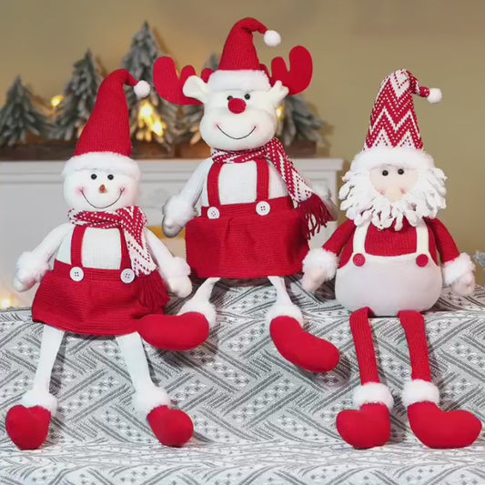 Christmas Decorations Cute Snowman Doll Longlegs Santa Ornaments Holiday Gift Festive Home Decor