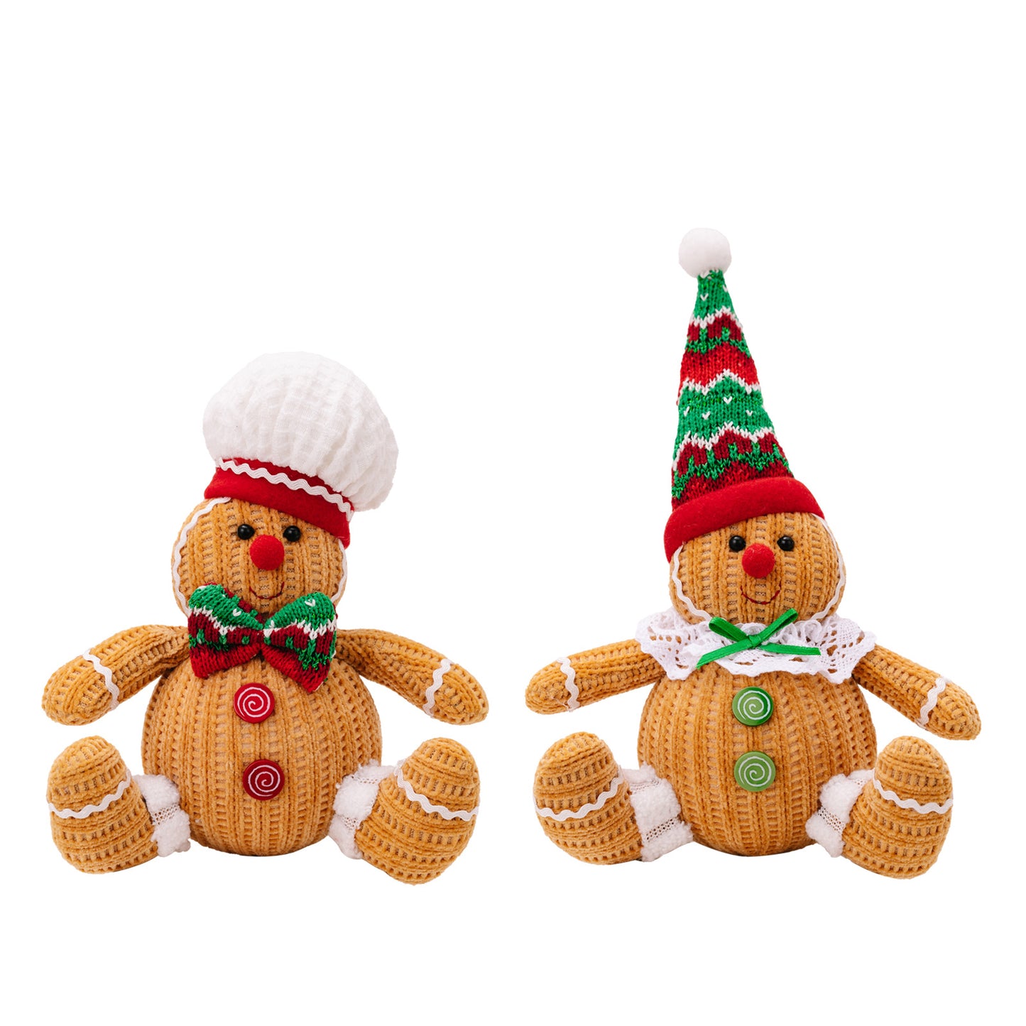 Christmas Ginger Man Pendants Sitting Doll Xmas Tree Hanging Ornaments for Holiday Home Decorations Tray Decor