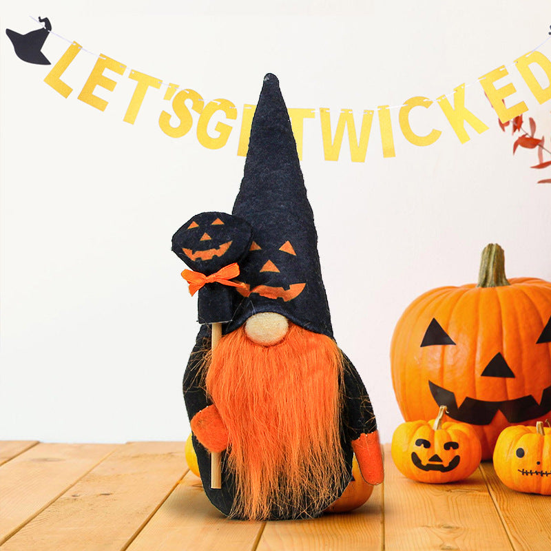 Halloween Decorations Faceless Pumpkin Gnome Doll Room Ornaments Party Props Gifts Home Decor